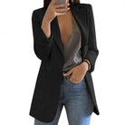 Longline blazer in apricot for women