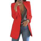 Longline open front blazer for women