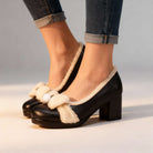 sherpa lined pumps for women