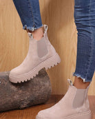 Chelsea boots in beige for women