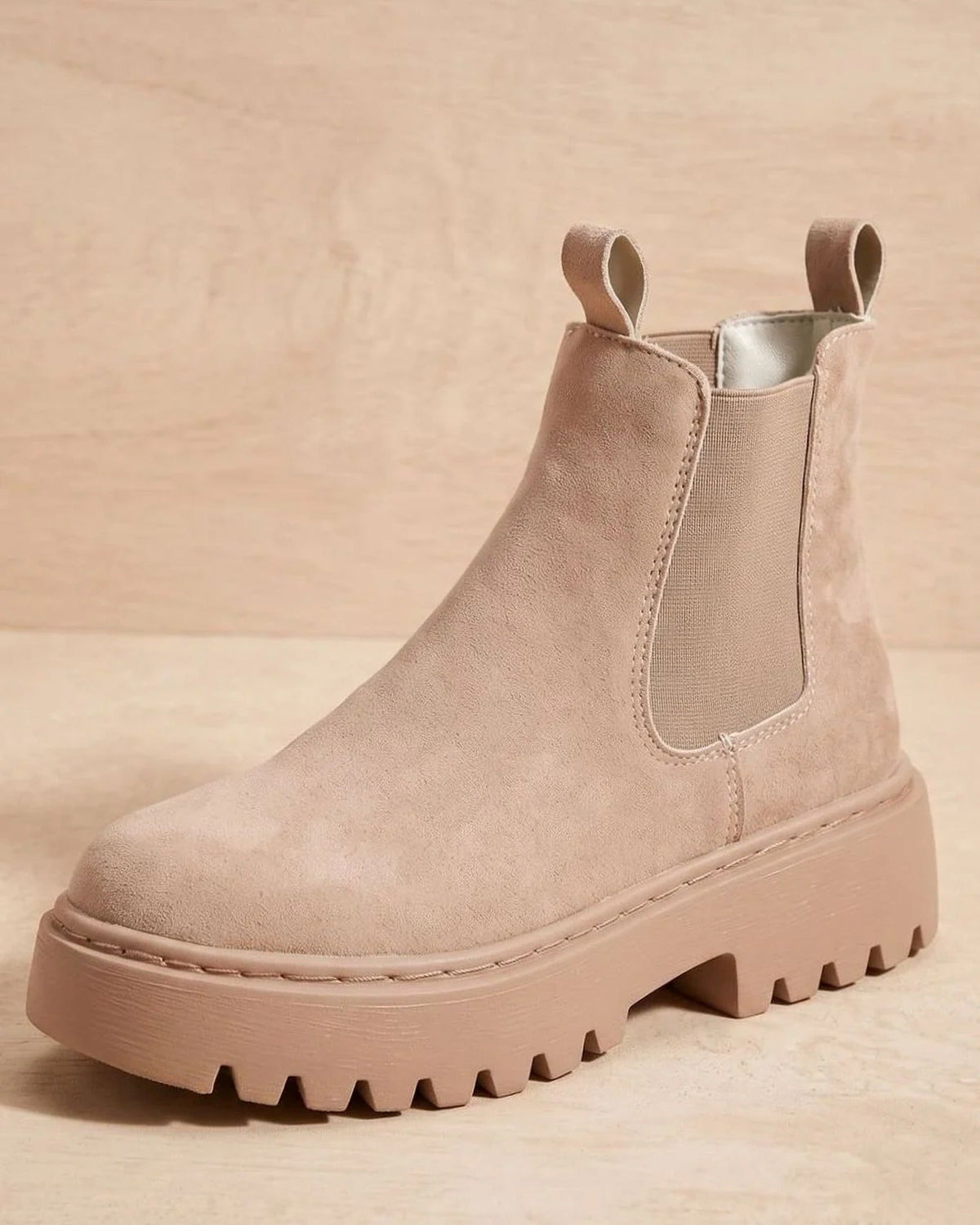 Lug sole Chelsea boots for women