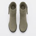Suede-look Chelsea platform wedge boots for women