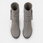 Suede-look Chelsea platform wedge boots for women