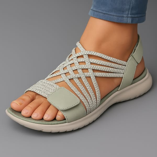 Sandalias Mujer Correas Ajustables Suela Blanda Plantilla Ergonómica Calce Estable Cuatro Colores