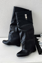 Knee-high boots black women