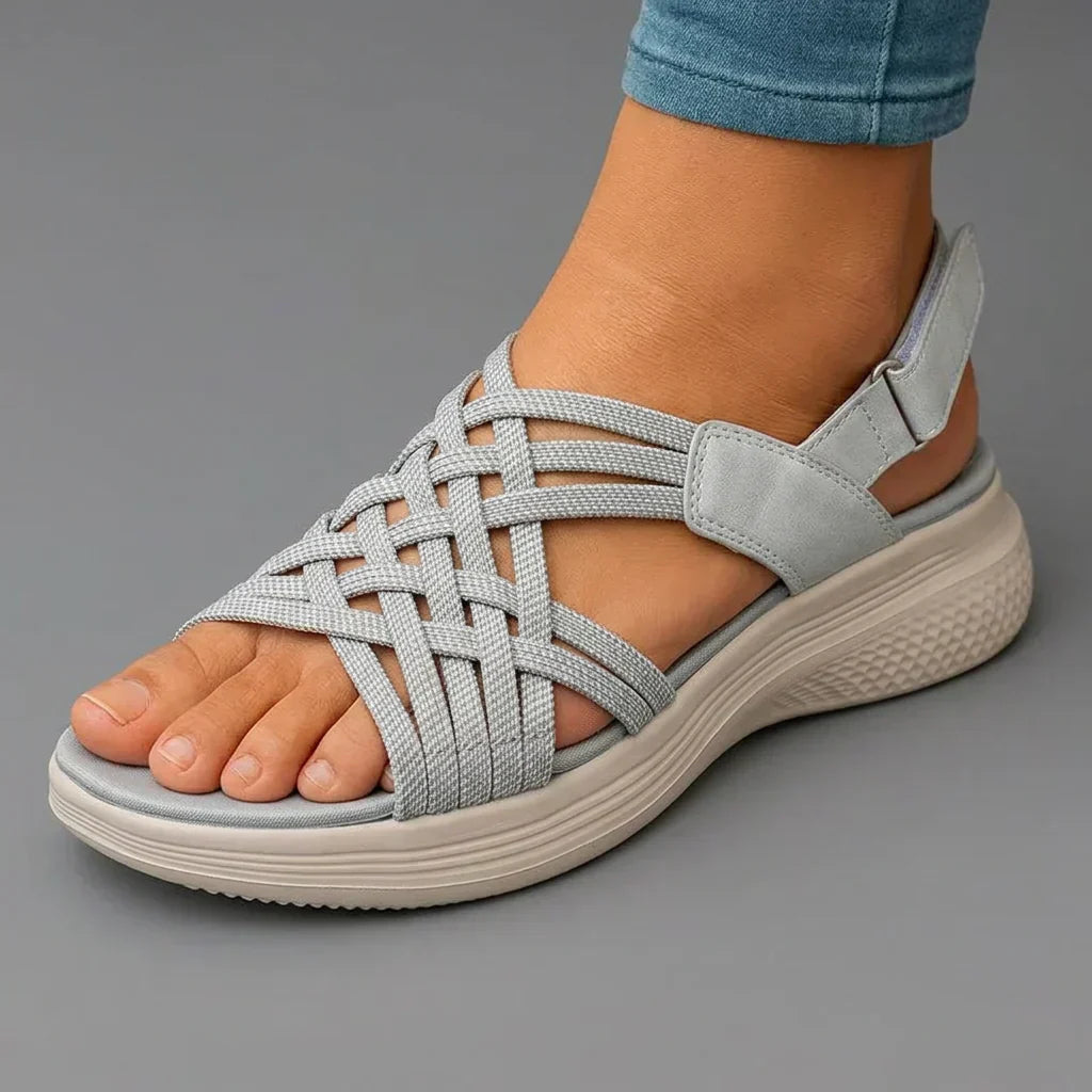 Sandalias Mujer Correas Ajustables Suela Blanda Plantilla Ergonómica Uso Diario Tres Colores