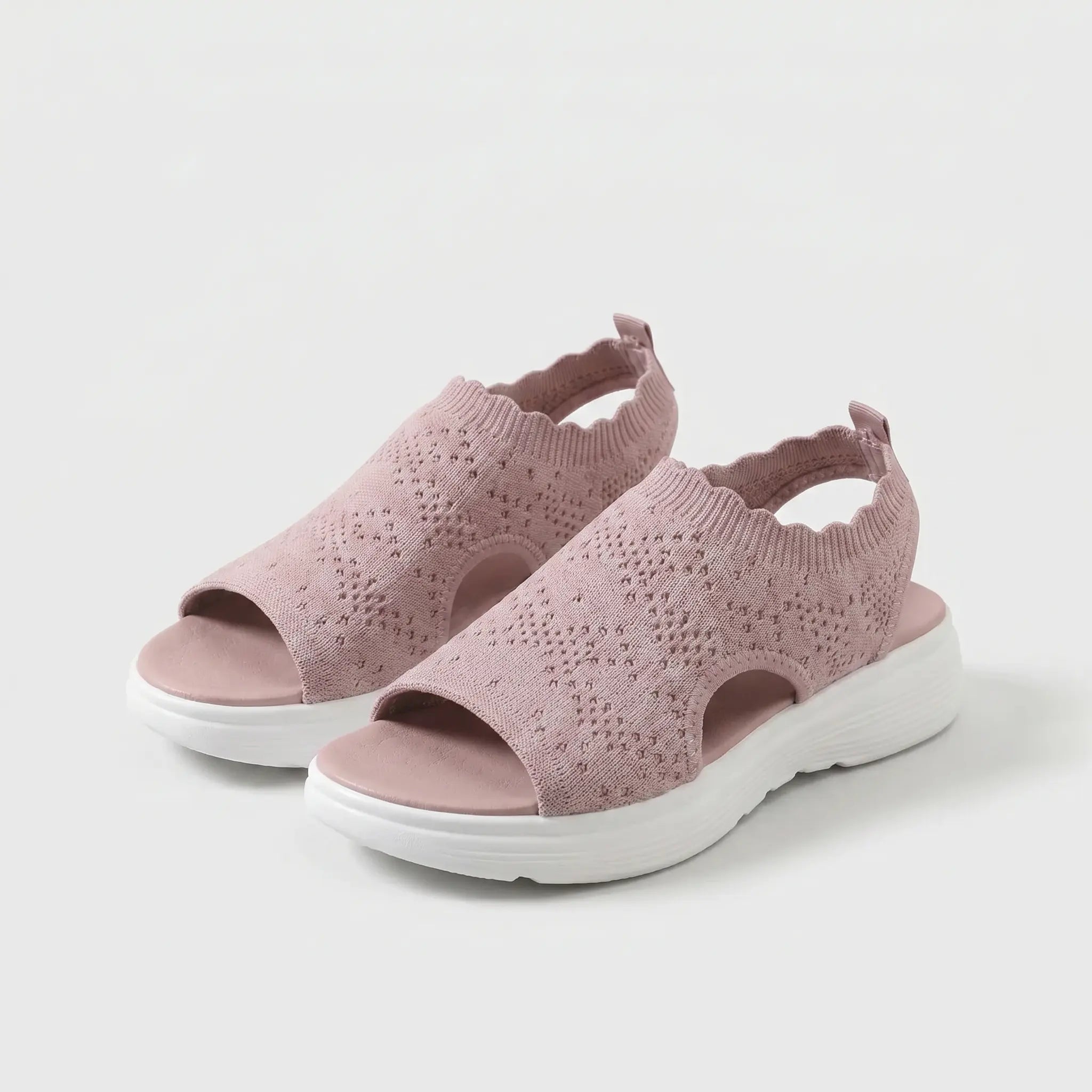 Sandalias Mujer Plataforma Malla Transpirable Suela Antideslizante Plantilla Acolchada Cuatro Colores