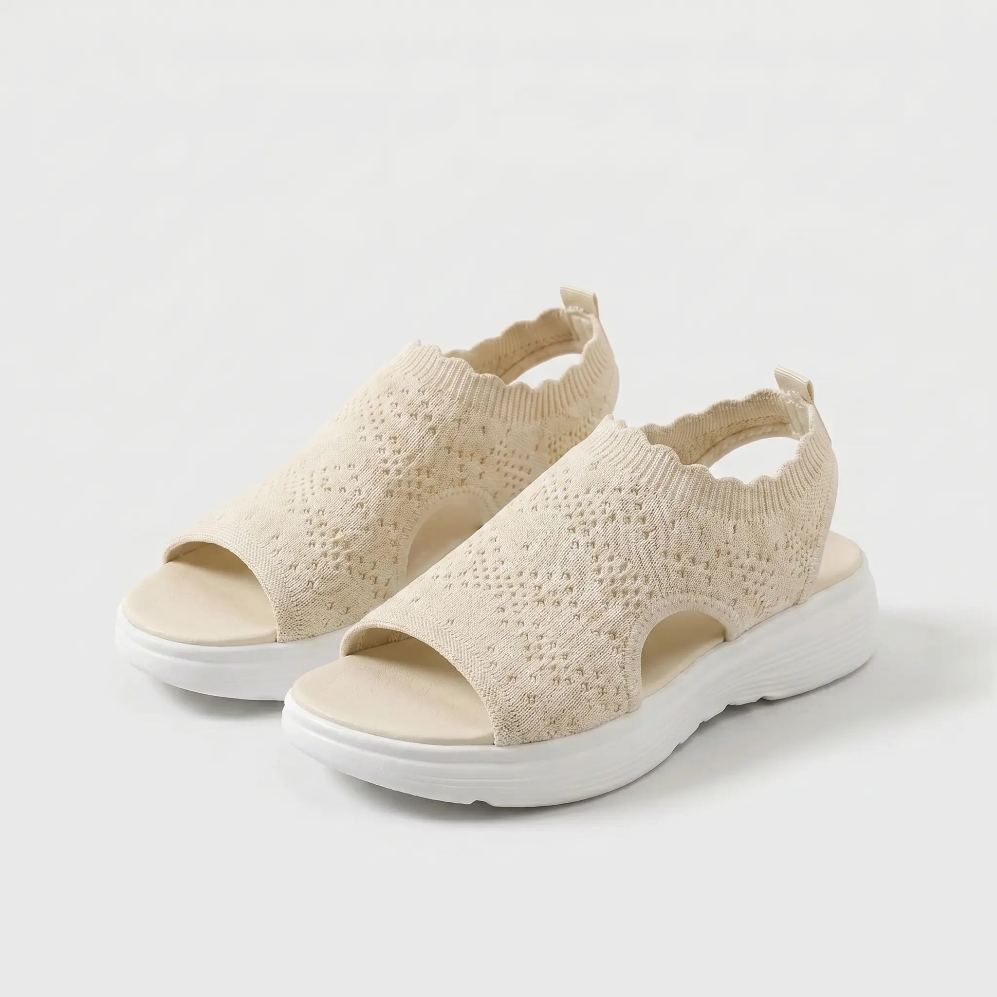 Sandalias Mujer Plataforma Malla Transpirable Suela Antideslizante Plantilla Acolchada Cuatro Colores