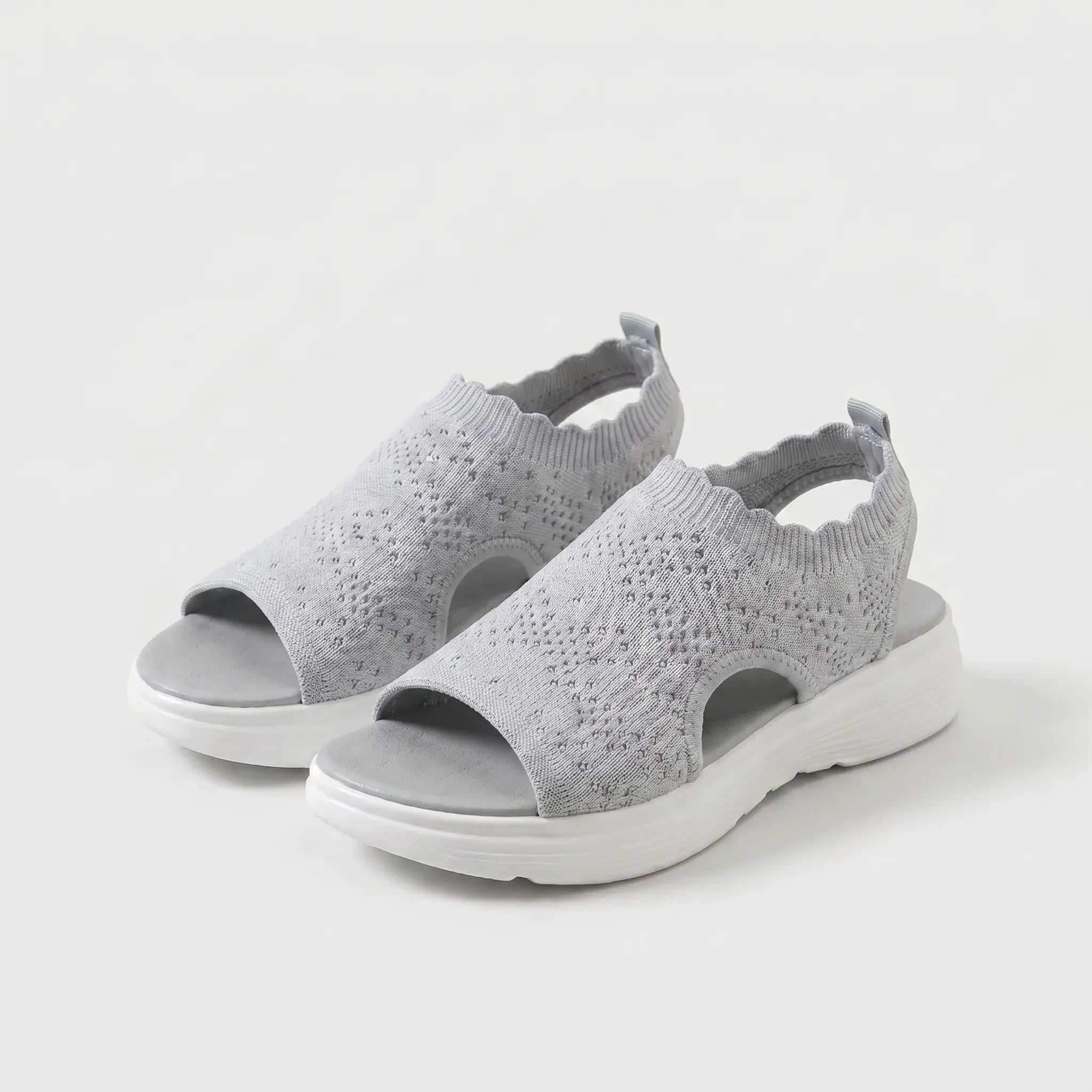 Sandalias Mujer Plataforma Malla Transpirable Suela Antideslizante Plantilla Acolchada Cuatro Colores