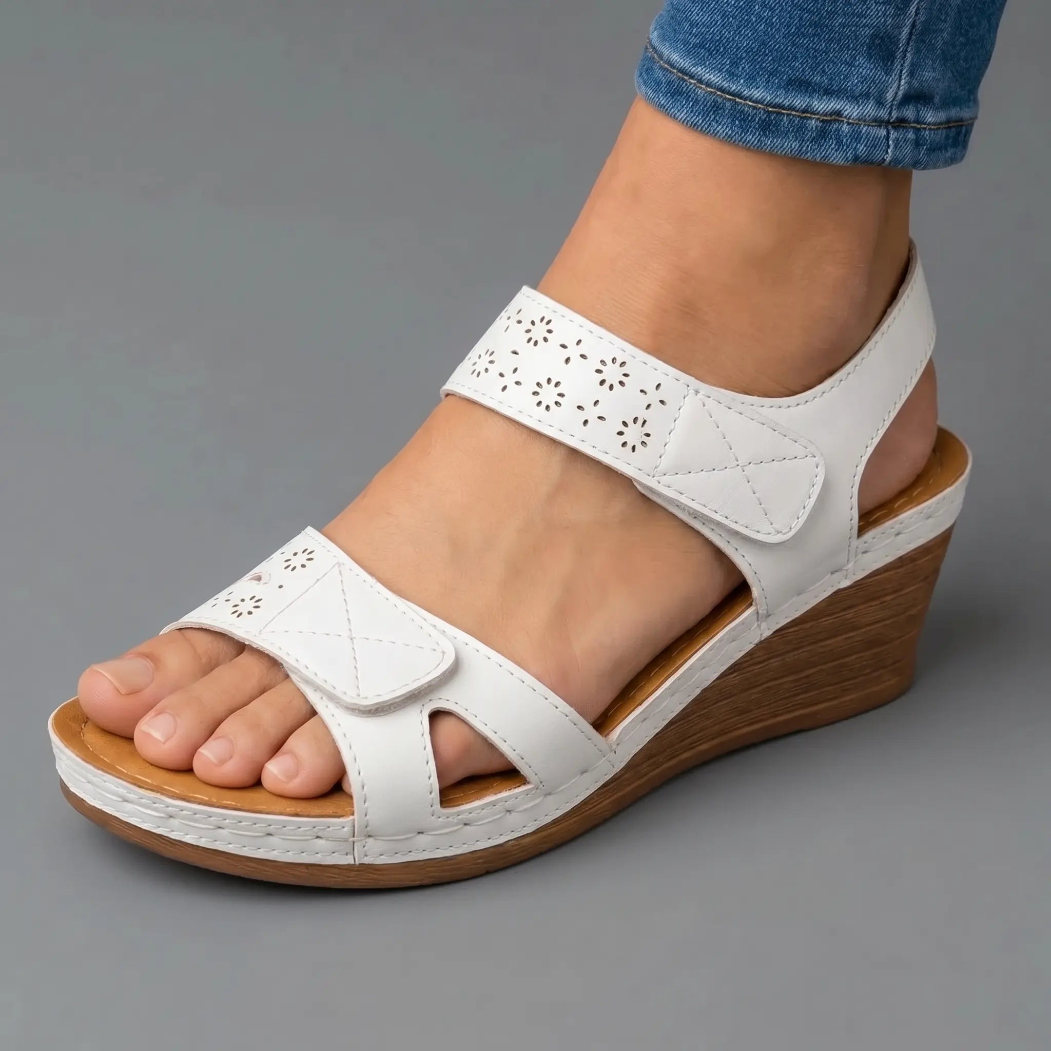 Sandalias Mujer Correas Ajustables Suela Antideslizante Plantilla Acolchada Anatómica Cinco Colores