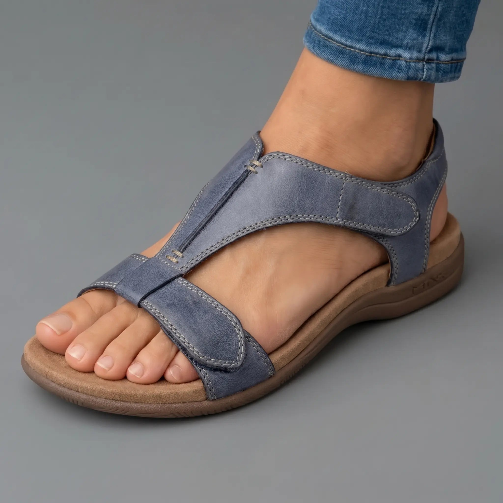 Sandalias Mujer Plantilla Ergonómica Correas Ajustables Suela Acolchada Caminar Casual Seis Colores