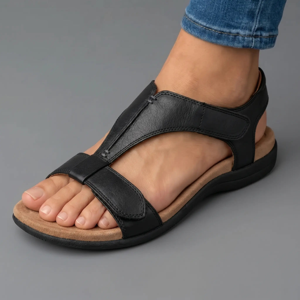 Sandalias Mujer Plantilla Ergonómica Correas Ajustables Suela Acolchada Caminar Casual Seis Colores