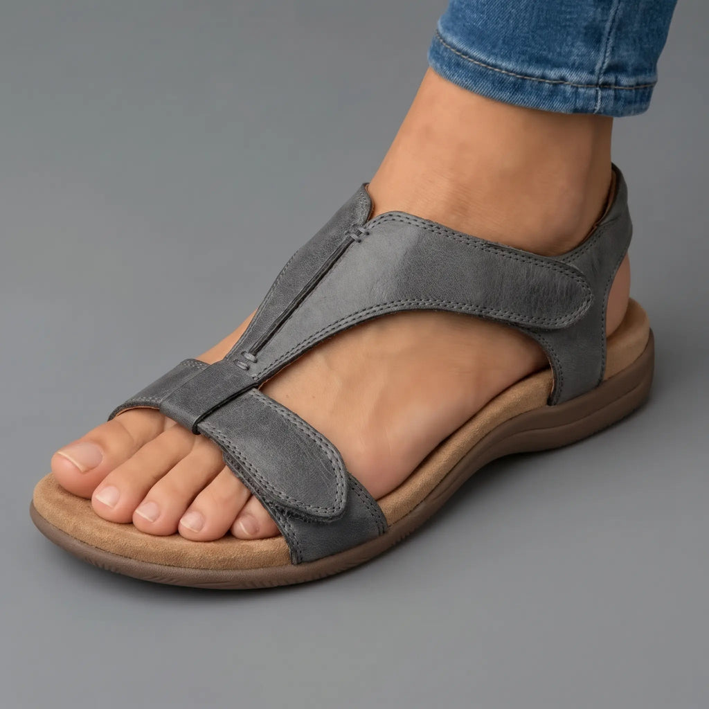 Sandalias Mujer Plantilla Ergonómica Correas Ajustables Suela Acolchada Caminar Casual Seis Colores