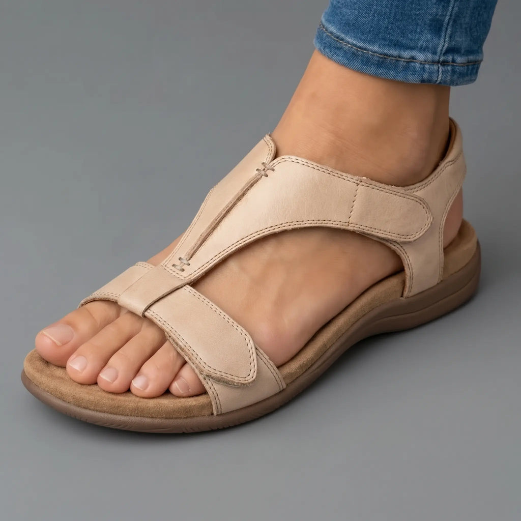 Sandalias Mujer Plantilla Ergonómica Correas Ajustables Suela Acolchada Caminar Casual Seis Colores