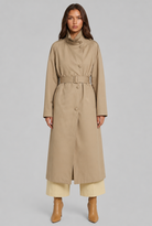 Longline trench style belted coat for women