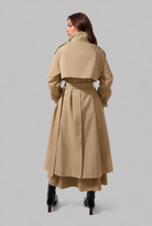 Longline trench style belted coat for women