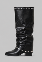 Sequin knee-high slouch boots for women