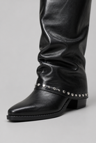 Sequin knee-high slouch boots for women