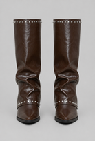 Sequin knee-high slouch boots for women