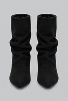 Slouchy pointed toe kitten heel boots for women