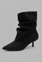 Slouchy pointed toe kitten heel boots for women