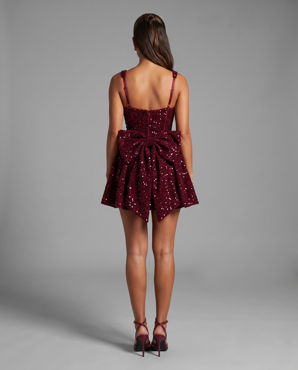 Back bow Christmas party dress for women
