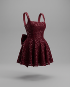 Back bow Christmas party dress for women