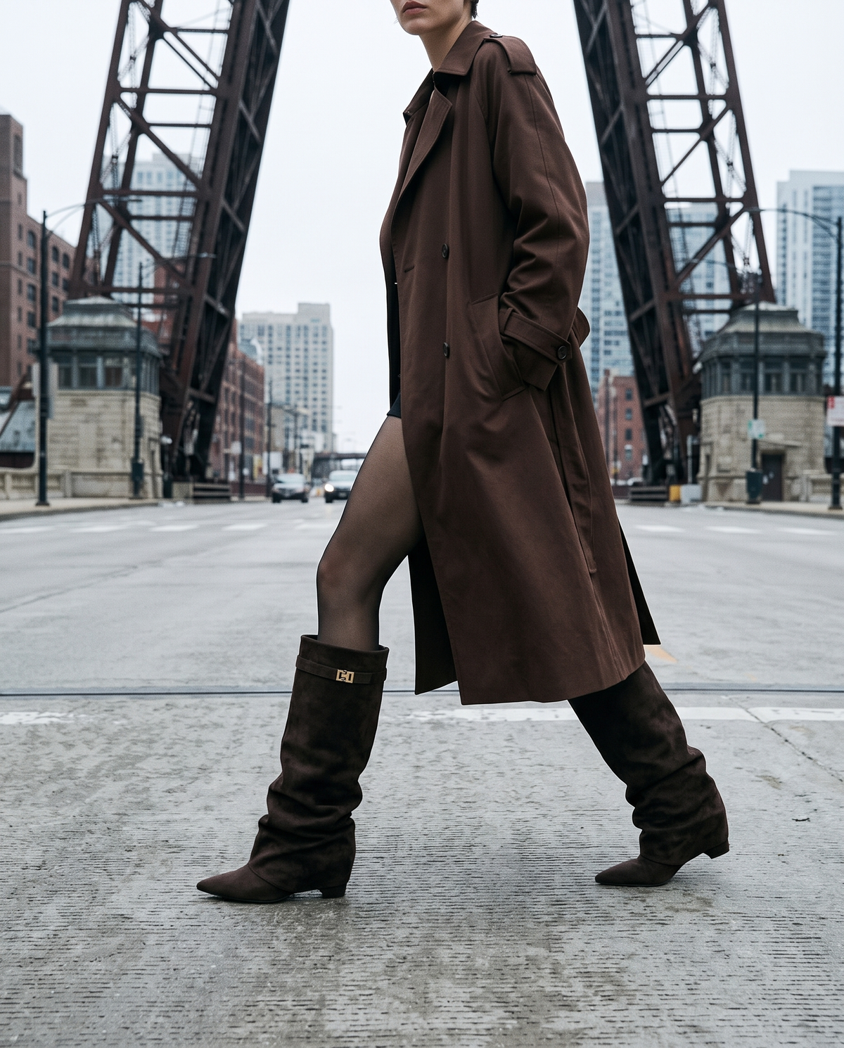 Georgiana pointed toe knee-high slouch boots