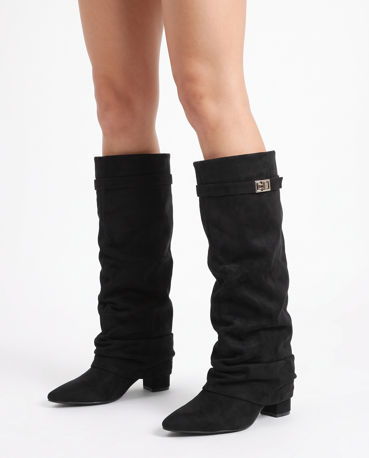 Georgiana pointed toe knee-high slouch boots