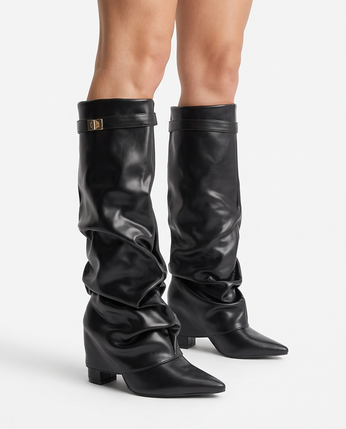 Georgiana pointed toe knee-high slouch boots