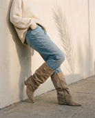 Georgiana pointed toe knee-high slouch boots