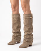 Georgiana pointed toe knee-high slouch boots