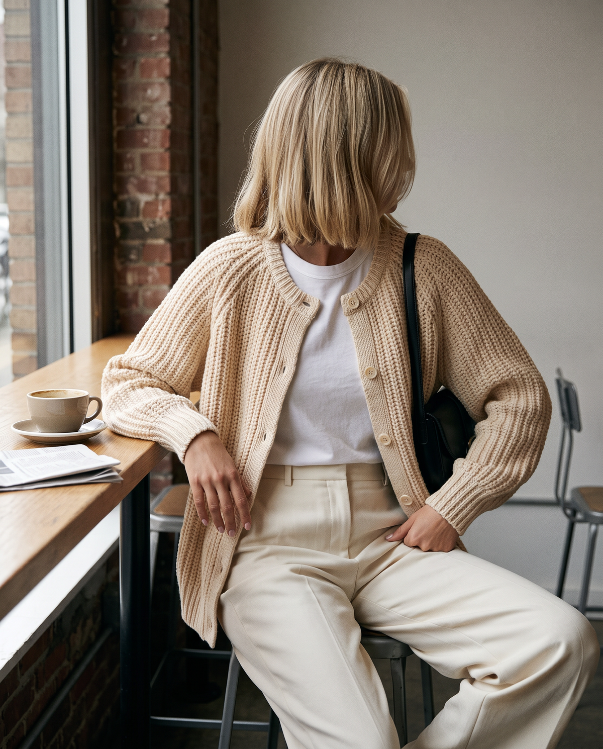 Bellamy button-front cardigan