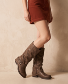 Junia brown fold-over knee boots