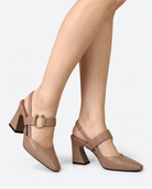 Esmée women's comfort block heels - Brown