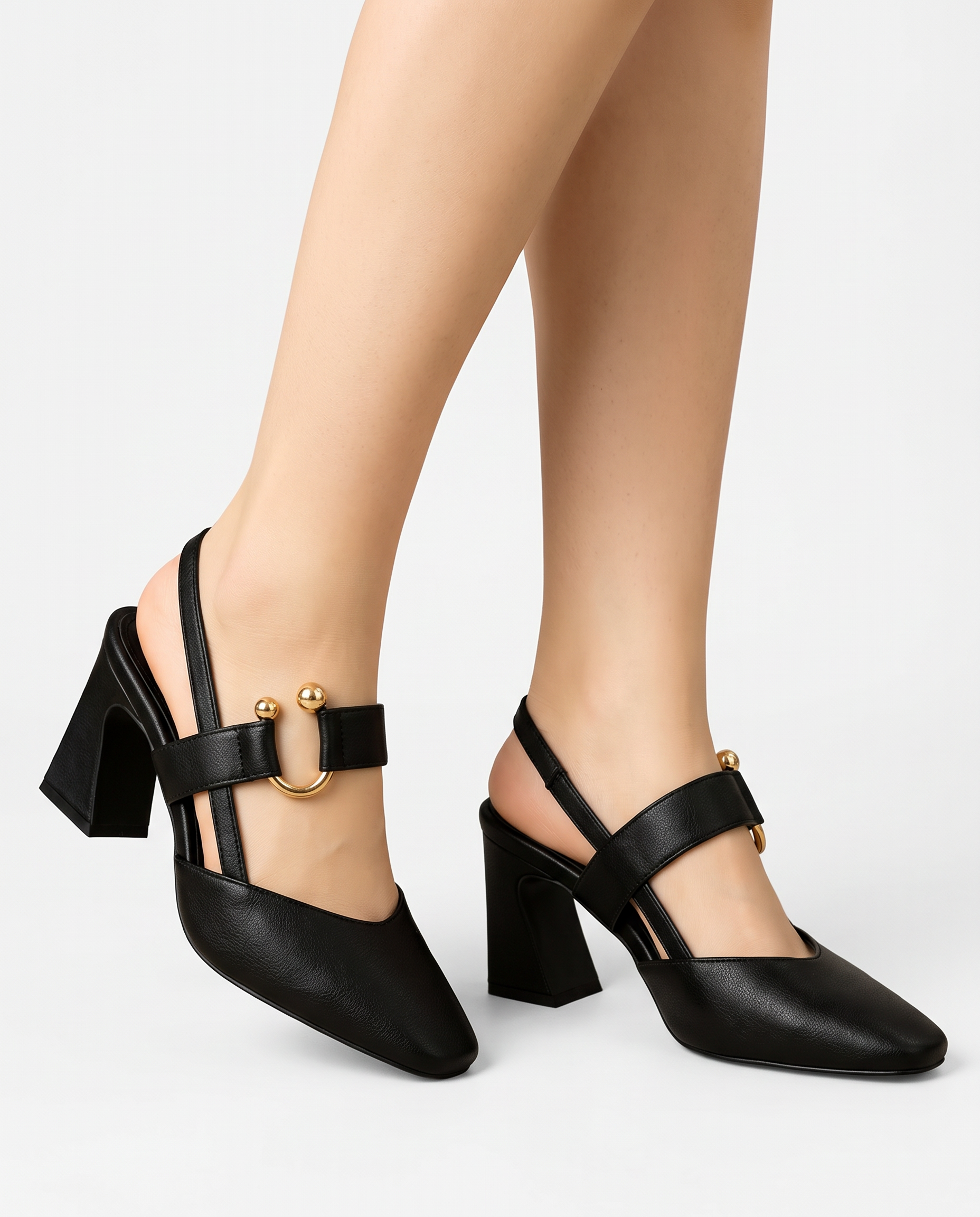 Esmée women's comfort block heels - Black