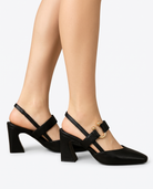 Esmée women's comfort block heels - Black side view