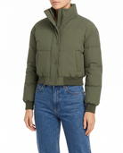 Maelle women's padded cropped bomber jacket - Green