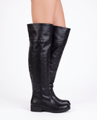 Petronella women's over-the-knee riding boots - Black side view