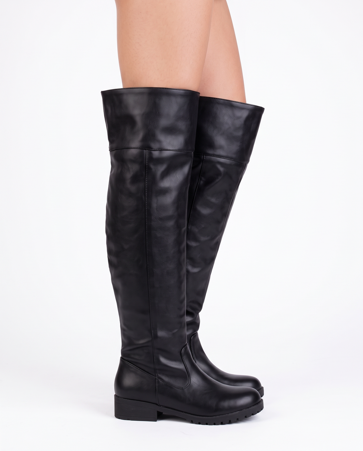 Petronella women's over-the-knee riding boots - Black side view