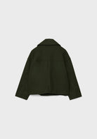 Cropped peacoat for women in beige, black, green, navy blue or brown