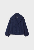 Cropped peacoat for women in beige, black, green, navy blue or brown