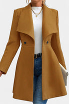 Fitted waist tailored peplum coat for women