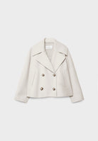 Cropped peacoat for women in beige, black, green, navy blue or brown
