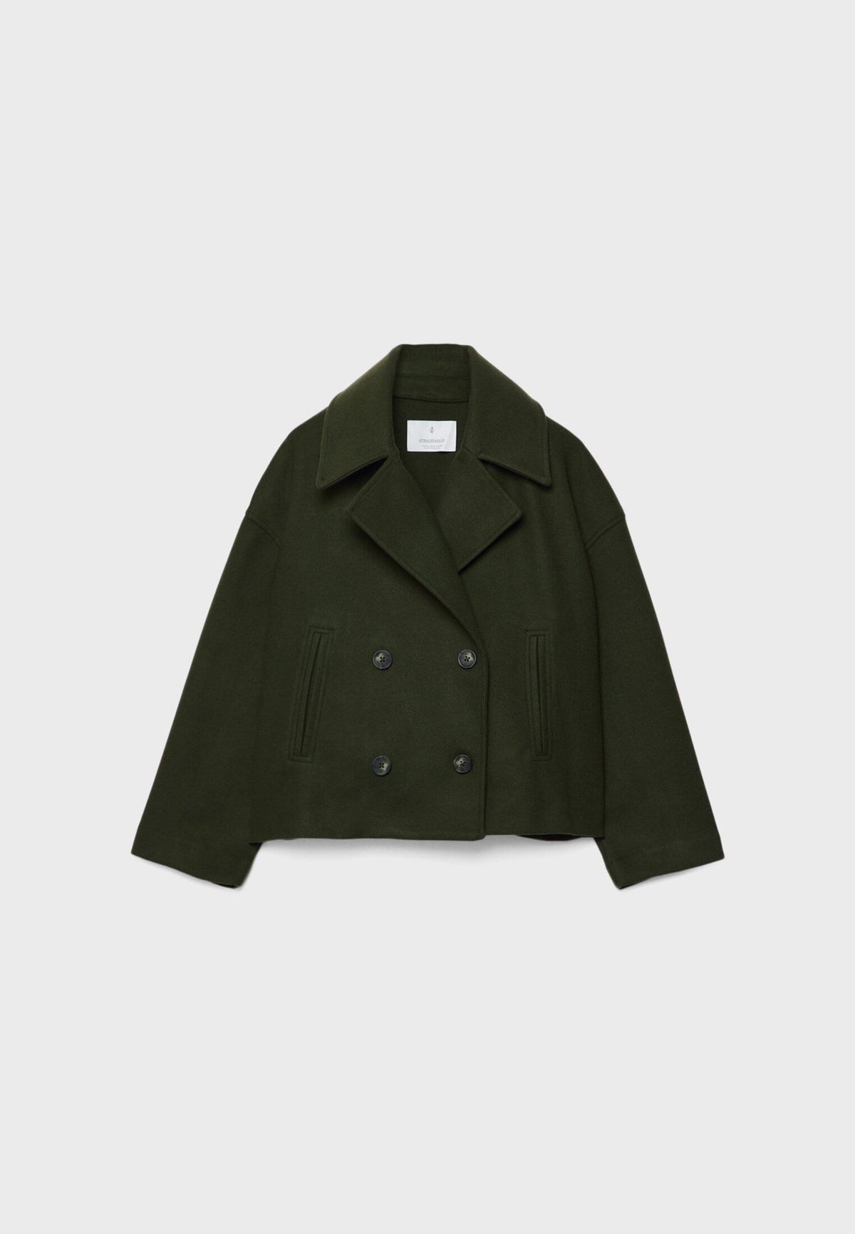 Cropped peacoat for women in beige, black, green, navy blue or brown