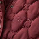 Longline hooded down coat for women in red, white, brown or black