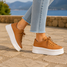 chunky platform lace-up sneakers for women