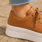 chunky platform lace-up sneakers for women