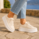 chunky platform lace-up sneakers for women