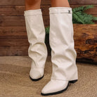 Pointed toe knee boots women